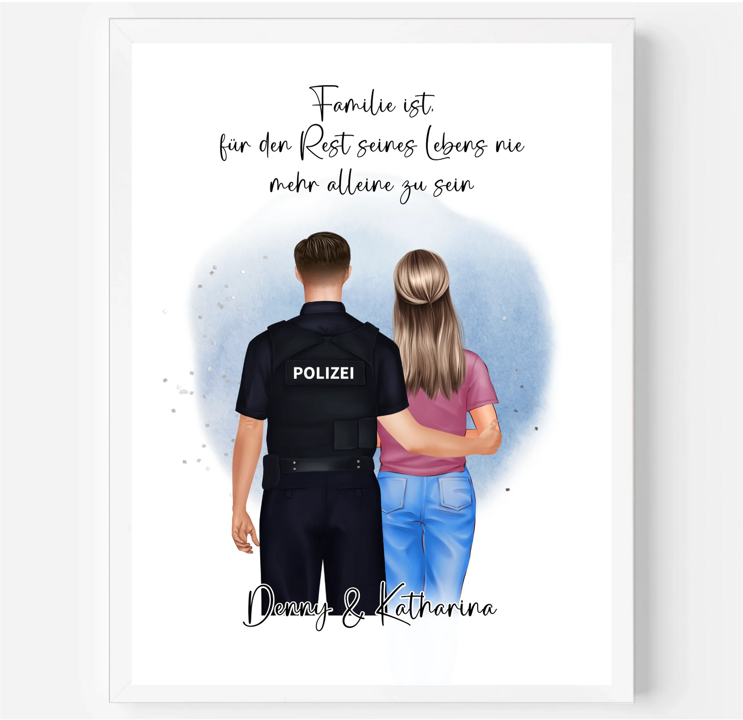 Polizei & Frau + 1-2 Kinder Poster