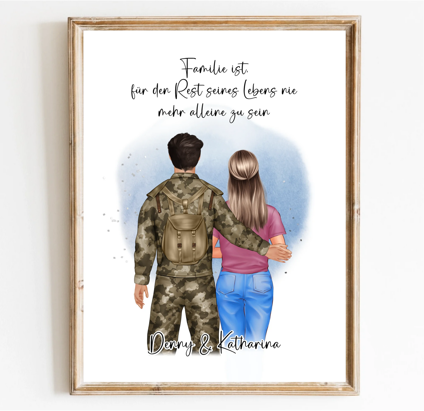 Soldat/in & Frau + 1-2 Kinder Poster