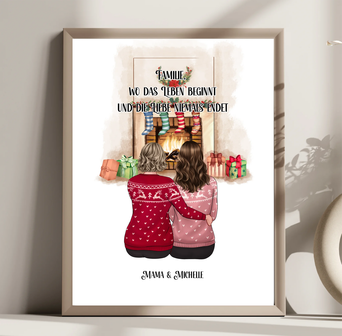 Mama & Tochter/Sohn Poster
