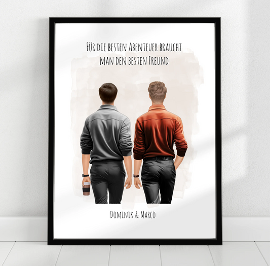 1-3 Männer Freunde/Brüder Poster