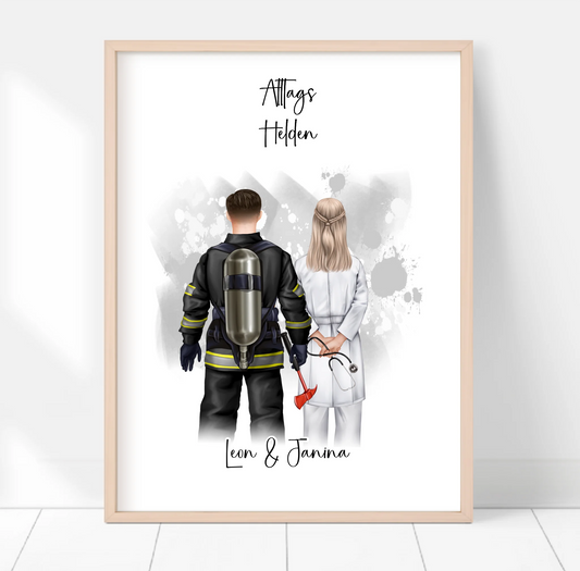 Feuerwehr & Arzt Poster
