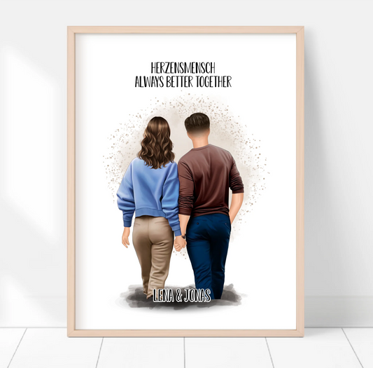 Pärchen Poster Herzensmensch