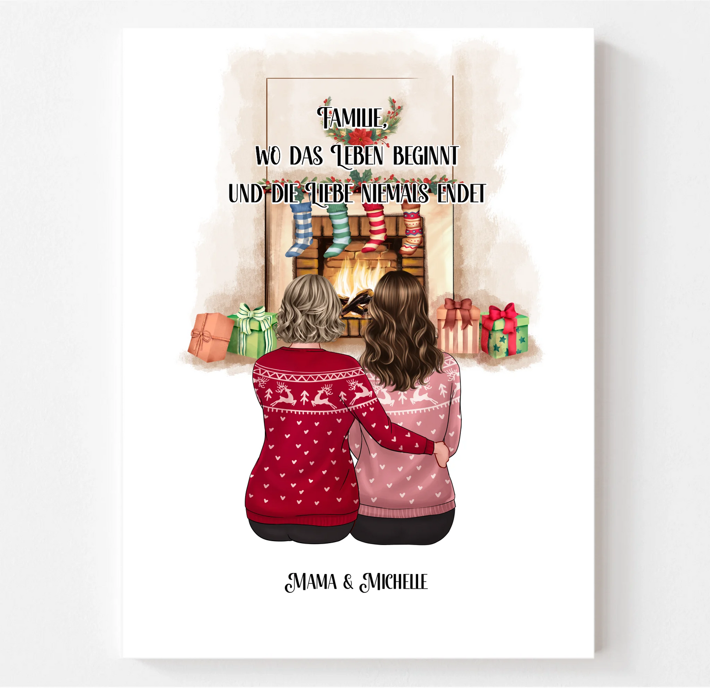 Mama & Tochter/Sohn Poster