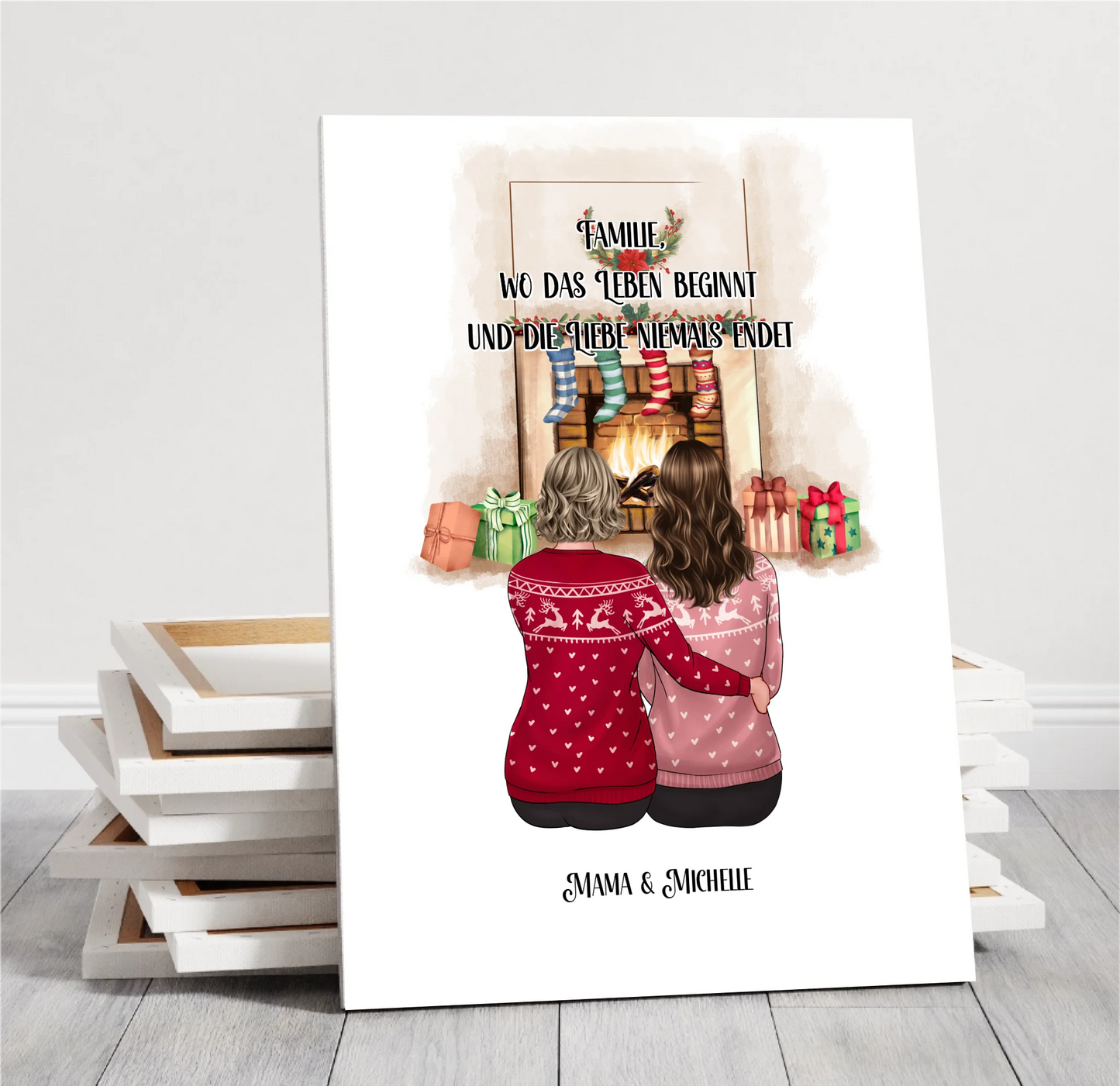 Mama & Tochter/Sohn Poster