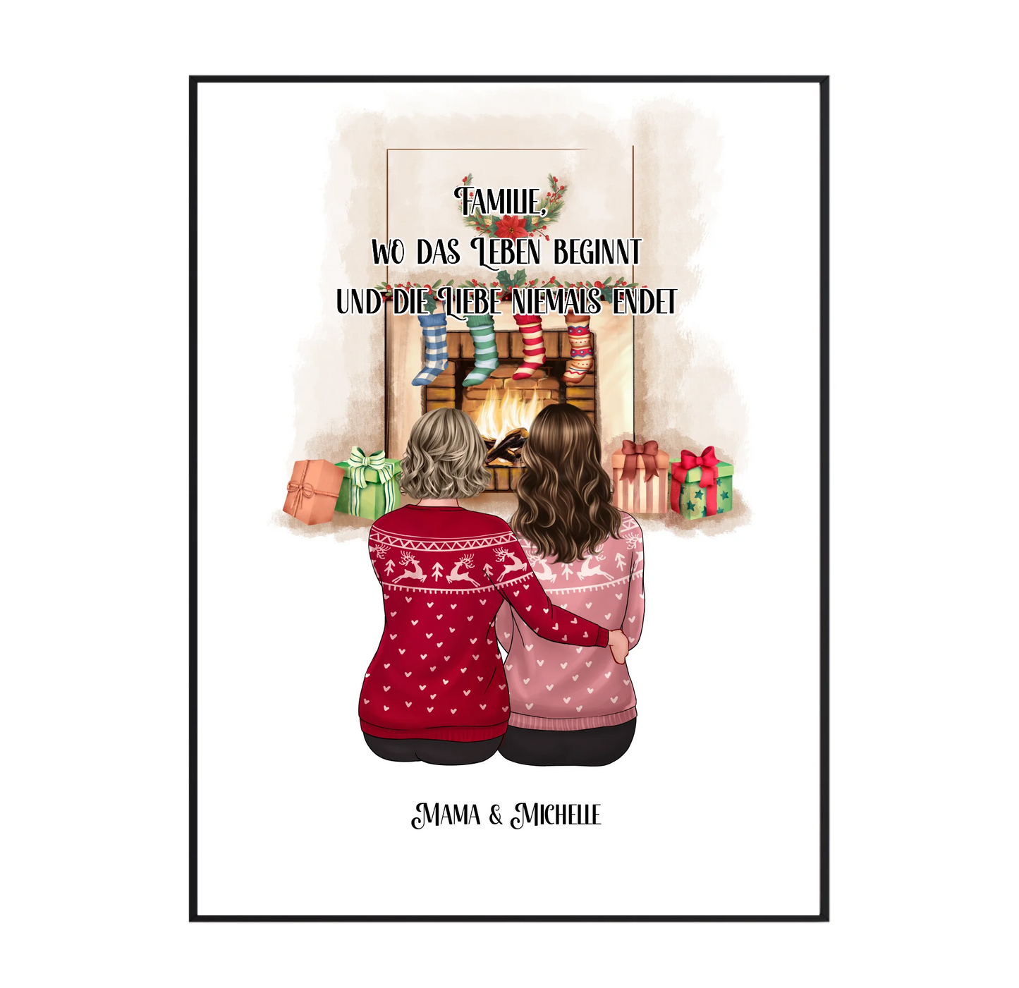Mama & Tochter/Sohn Poster