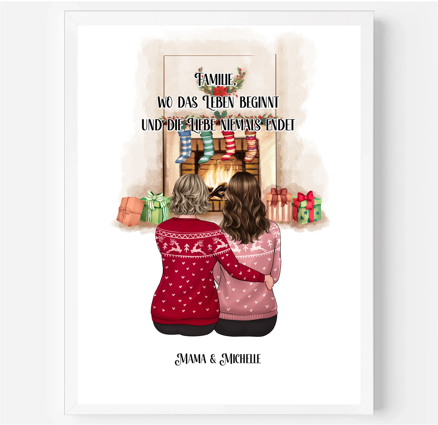 Mama & Tochter/Sohn Poster