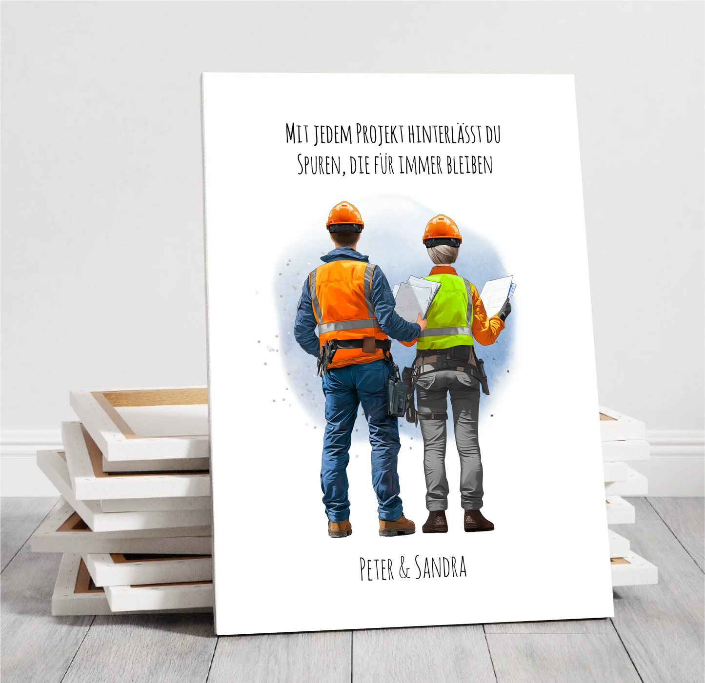 1-2 Personen (Mann/Frau) Ingenieur, Bauarbeiter, Projektleiter,... Poster