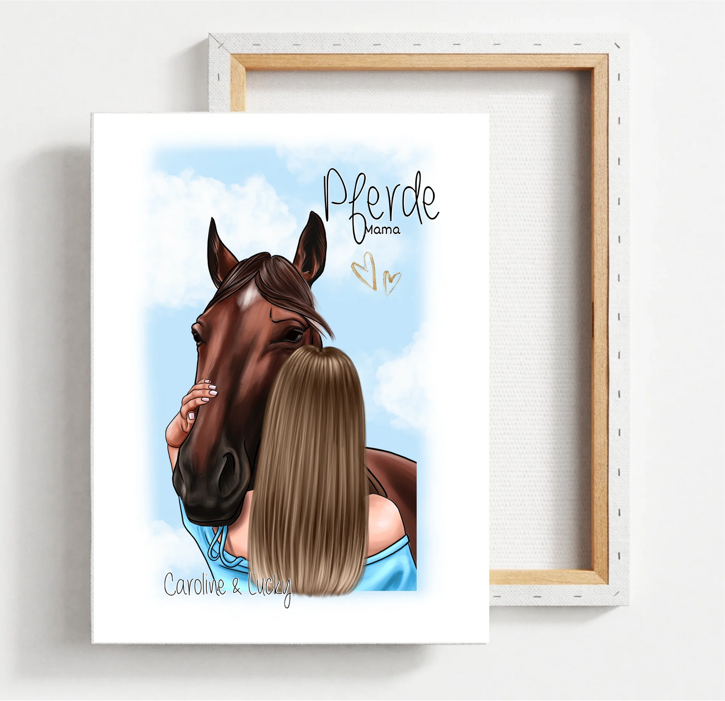 Frau mit Pferd Poster