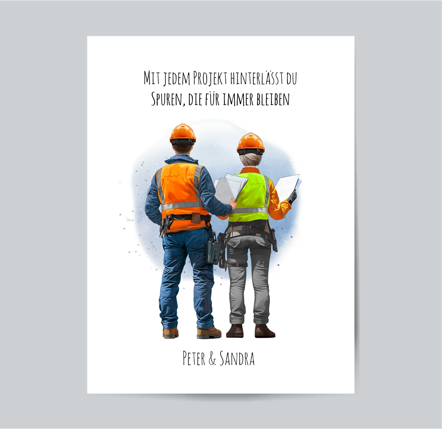 1-2 Personen (Mann/Frau) Ingenieur, Bauarbeiter, Projektleiter,... Poster