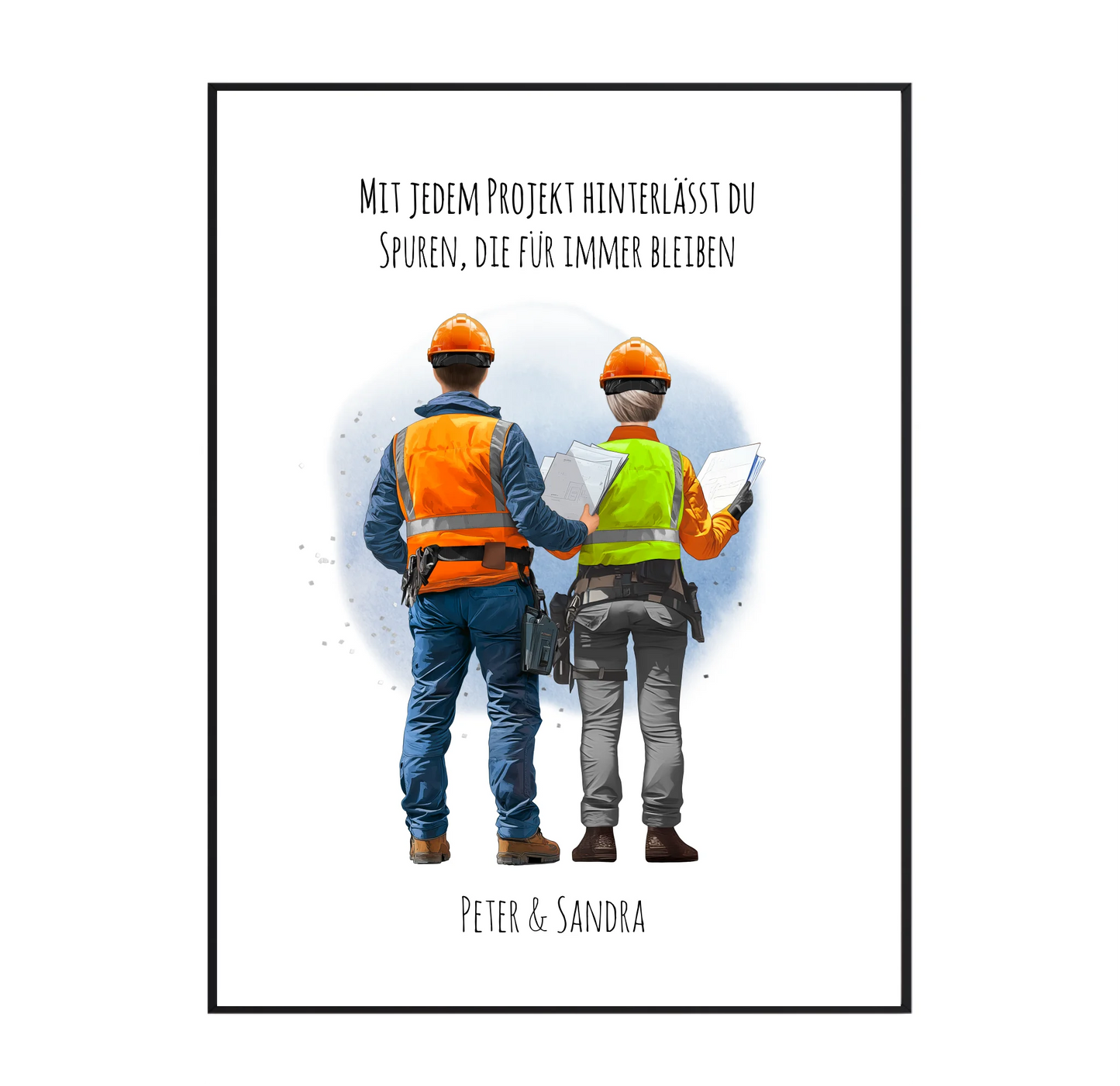 1-2 Personen (Mann/Frau) Ingenieur, Bauarbeiter, Projektleiter,... Poster
