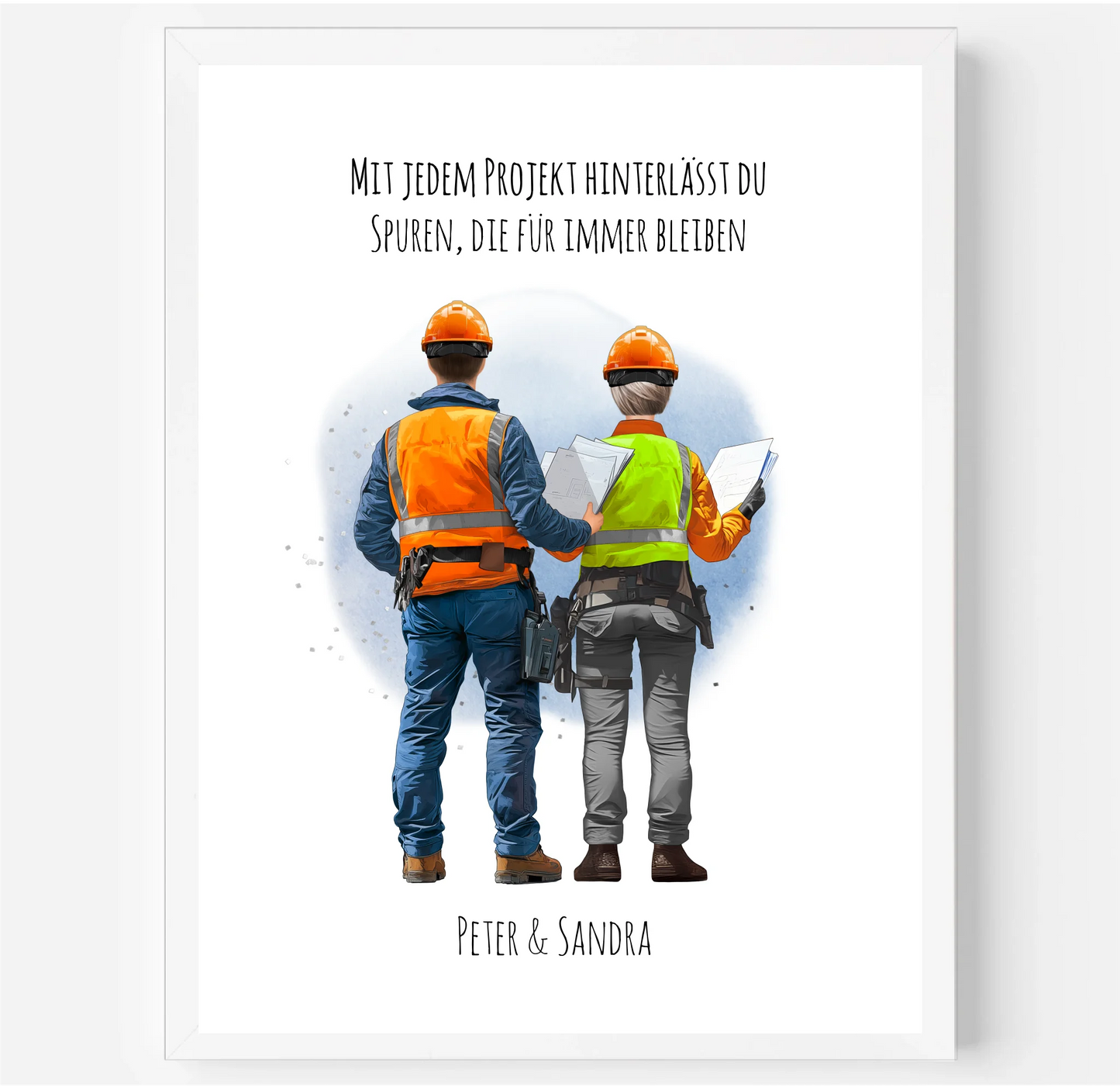 1-2 Personen (Mann/Frau) Ingenieur, Bauarbeiter, Projektleiter,... Poster