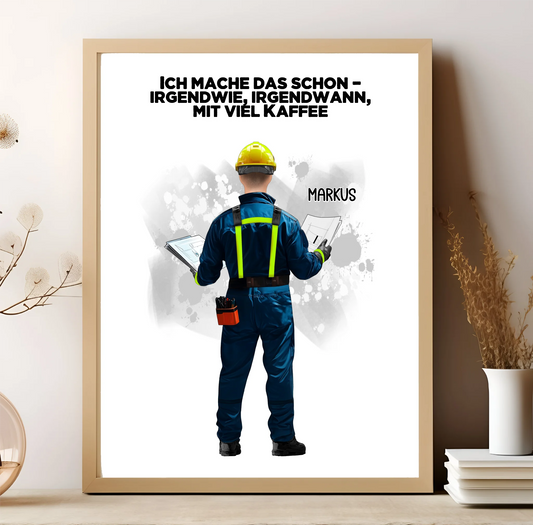 Techniker/ Hausbauer/... (Mann/Frau) Poster