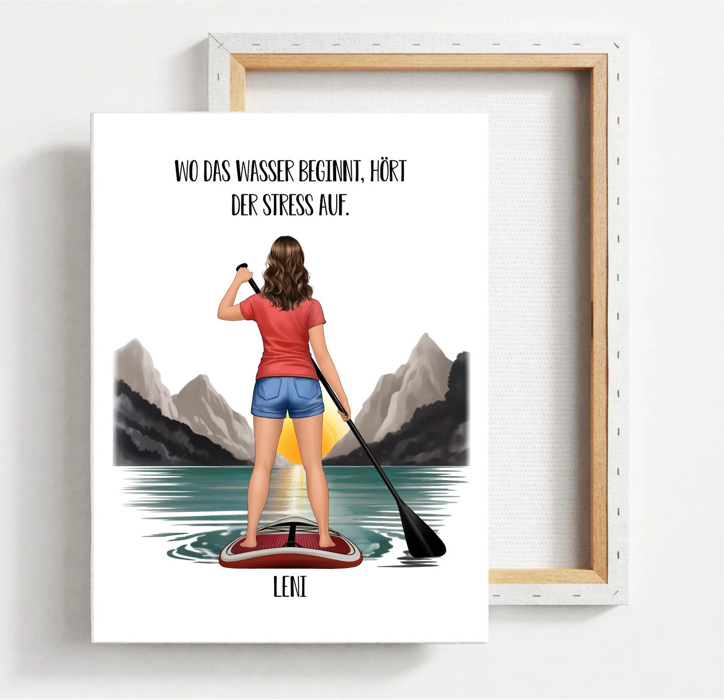 Stand-Up Paddelboard Poster (Frau/Mann)