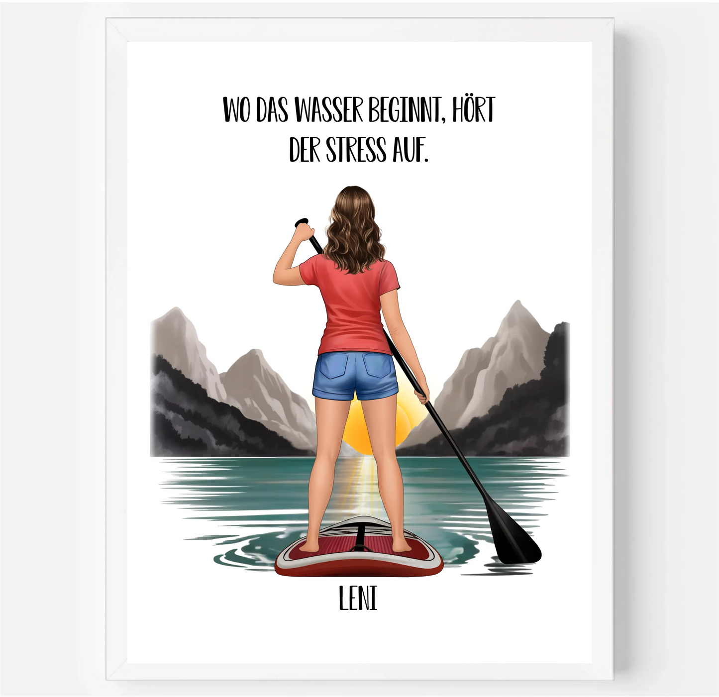 Stand-Up Paddelboard Poster (Frau/Mann)