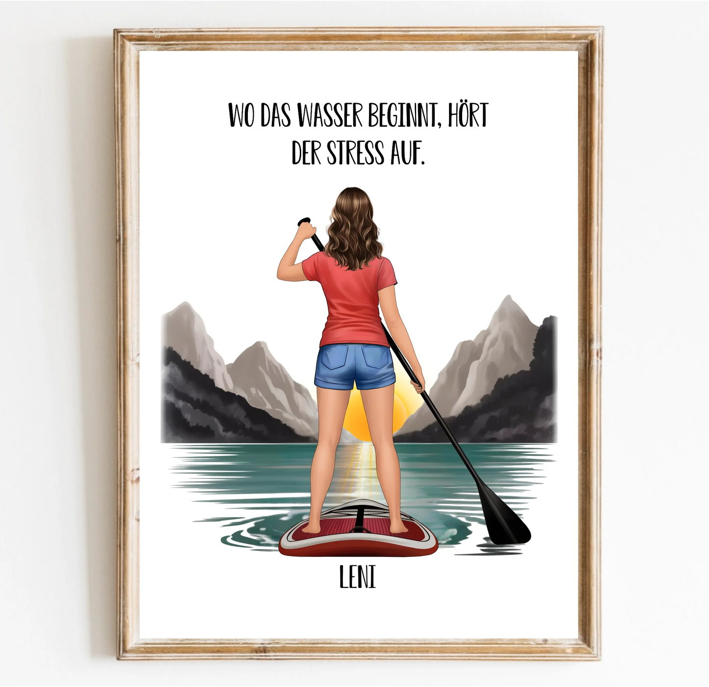 Stand-Up Paddelboard Poster (Frau/Mann)