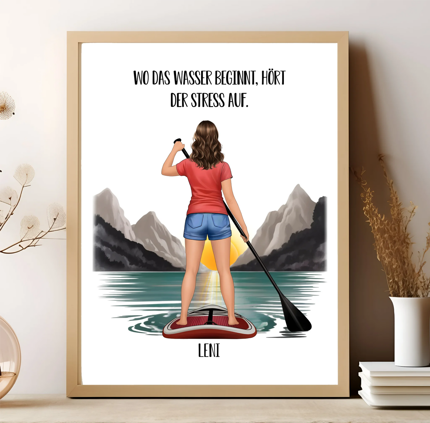 Stand-Up Paddelboard Poster (Frau/Mann)