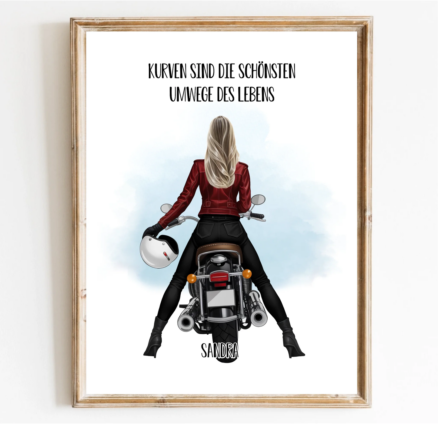 Motorradfahrer (Frau/Mann) Poster