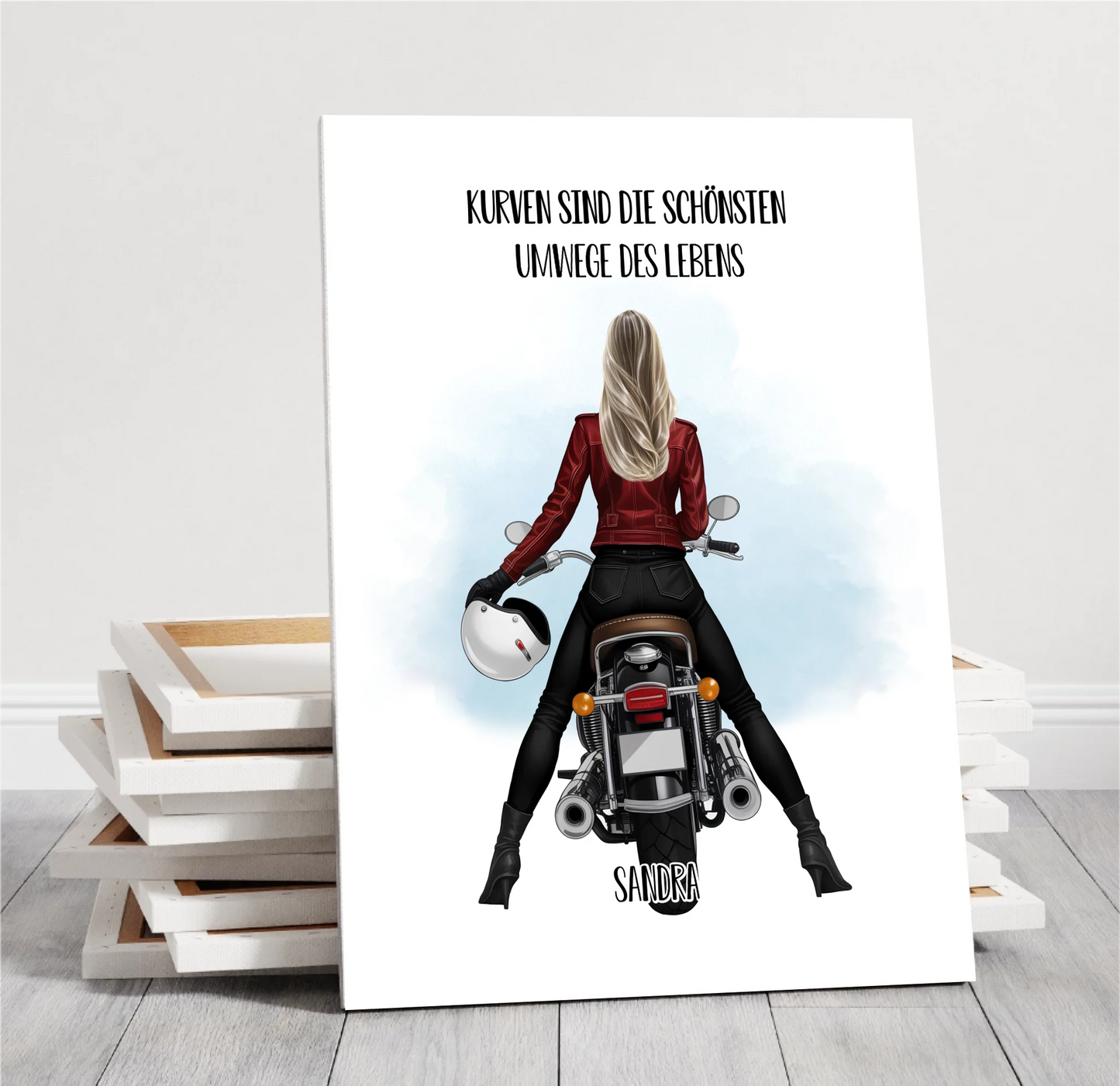 Motorradfahrer (Frau/Mann) Poster