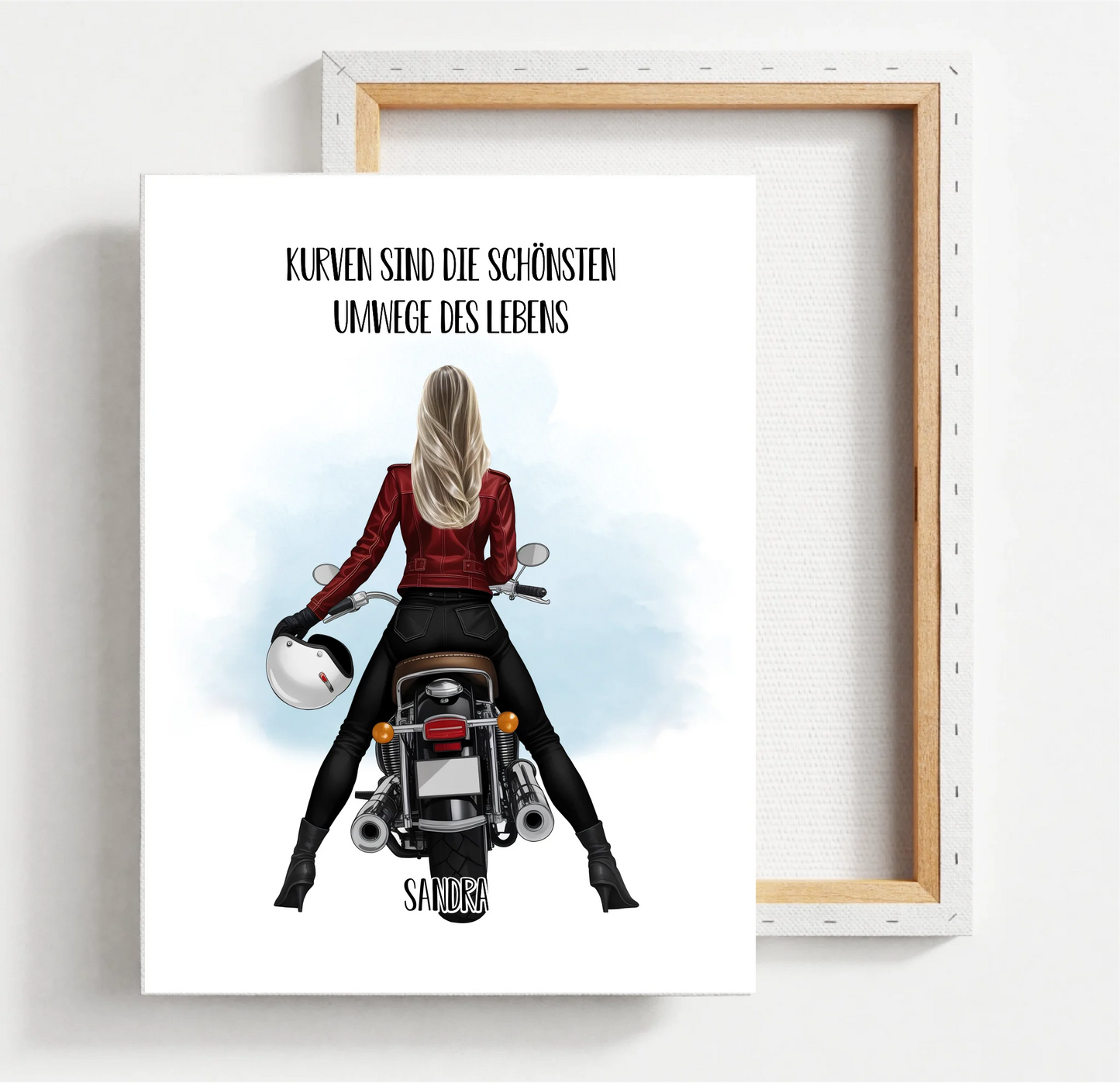 Motorradfahrer (Frau/Mann) Poster