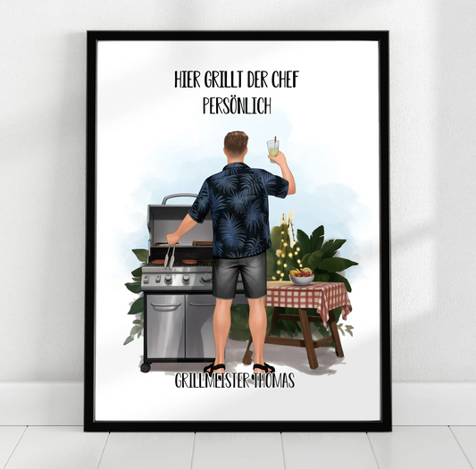 Grillemeister Poster (Mann/Frau)