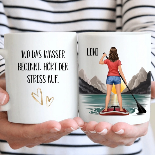 Stand-Up Paddelboard Poster (Frau/Mann)