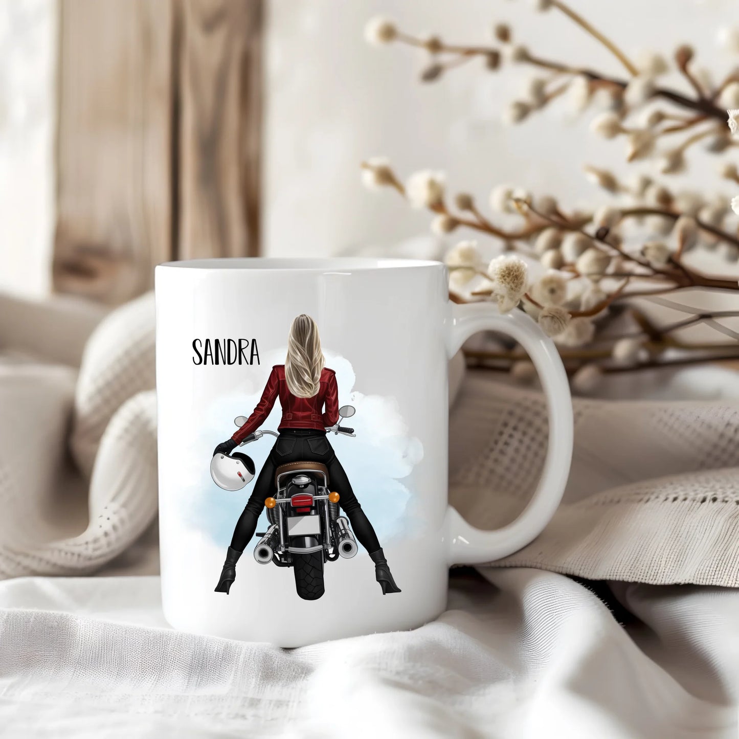 Motorradfahrer (Frau/Mann) Tasse