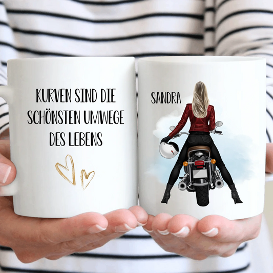 Motorradfahrer (Frau/Mann) Tasse