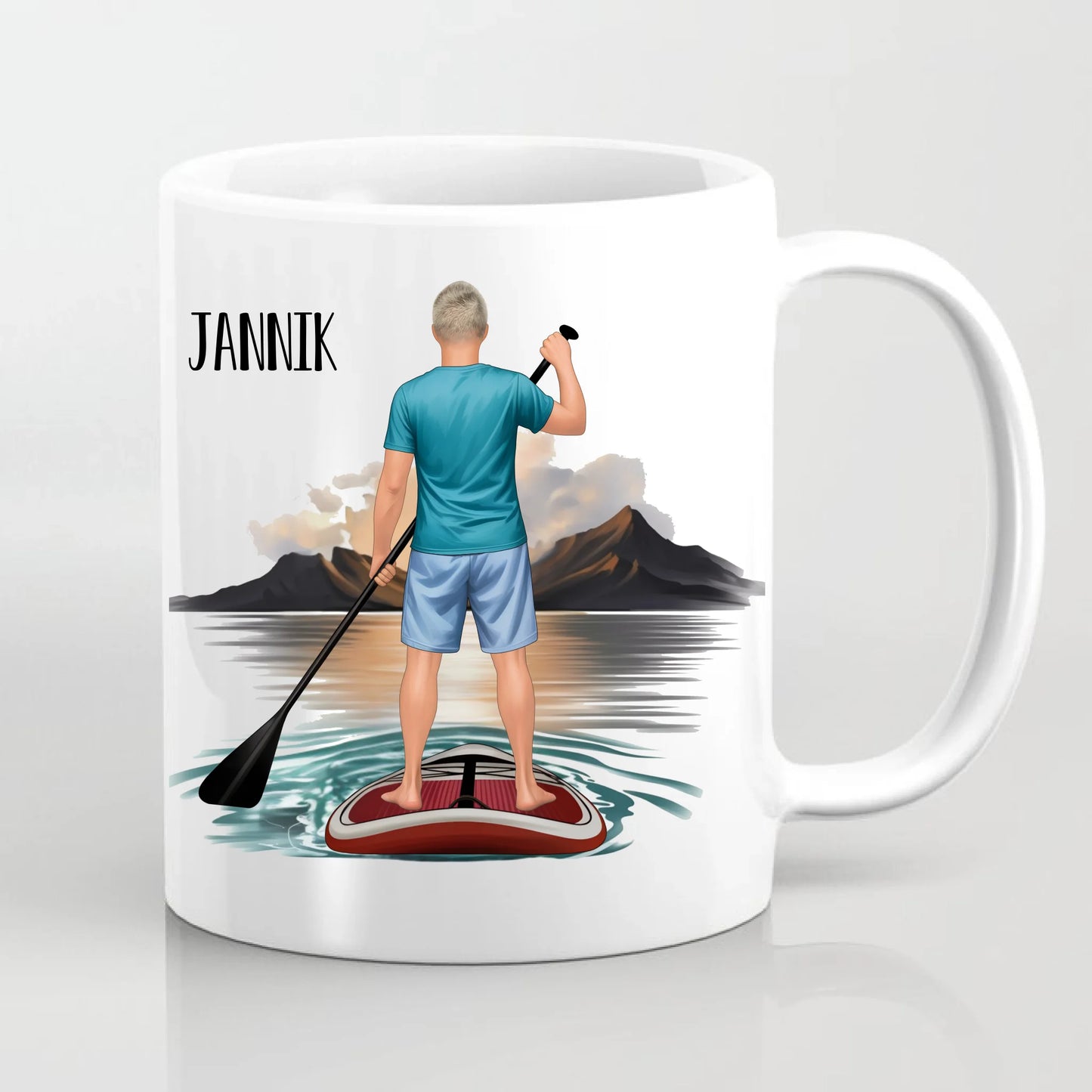 Stand-Up Paddelboard Tasse (Mann o. Frau)