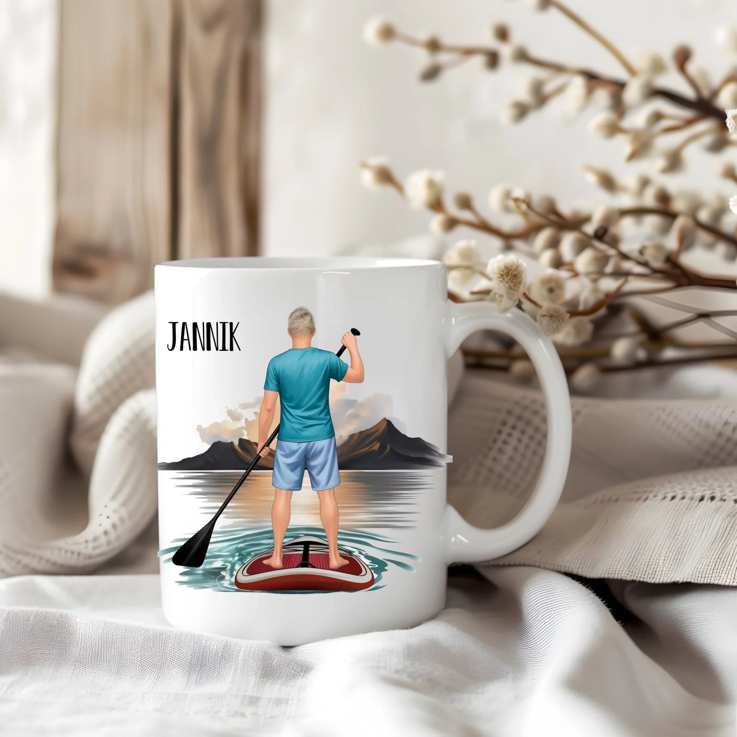 Stand-Up Paddelboard Tasse (Mann o. Frau)