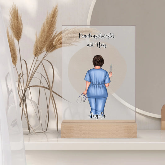 Curvy Krankenschwester Acrylschild