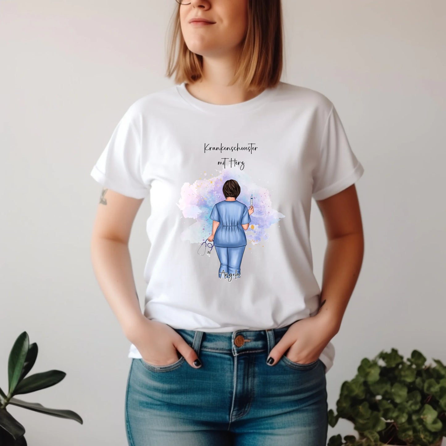 Curvy Krankenschwester T-Shirt