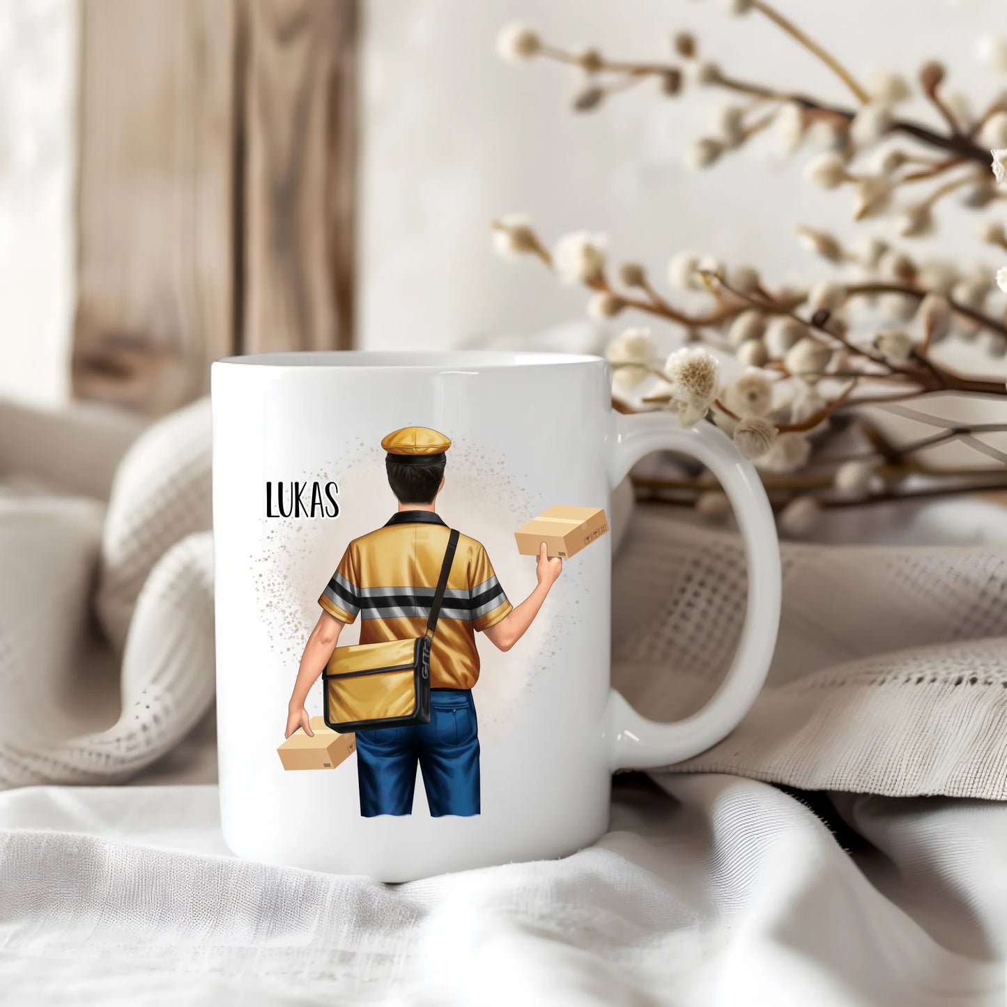 Paketbote (Mann/Frau) Tasse
