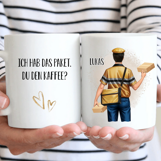 Paketbote (Mann/Frau) Tasse