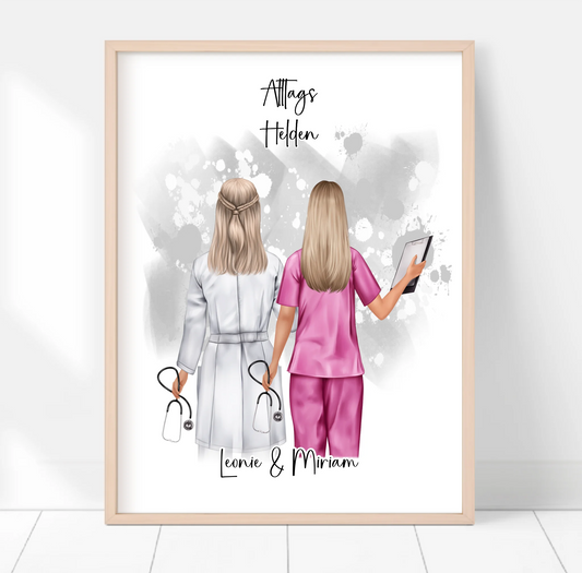 Arzt/Ärztin & Krankenschwester Poster
