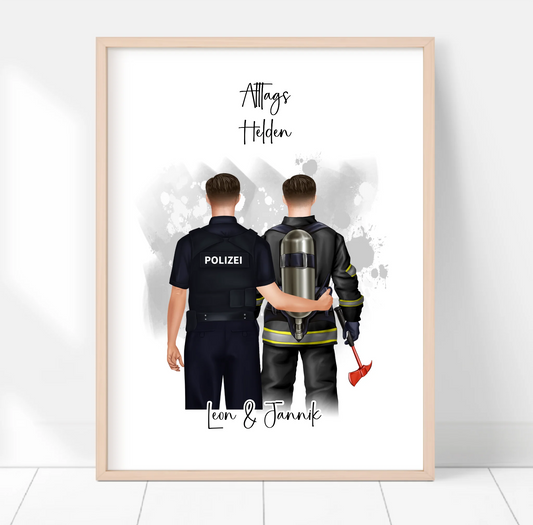 Feuerwehr & Polizei Poster