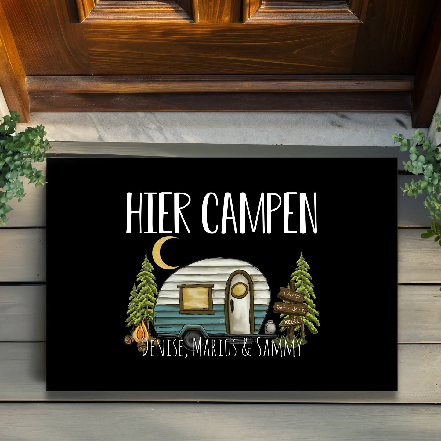 Personalisierte Camper Fußmatte mit Namen