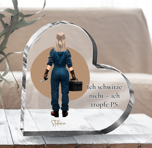 Kfz-Mechaniker/in Herz Glasaufsteller