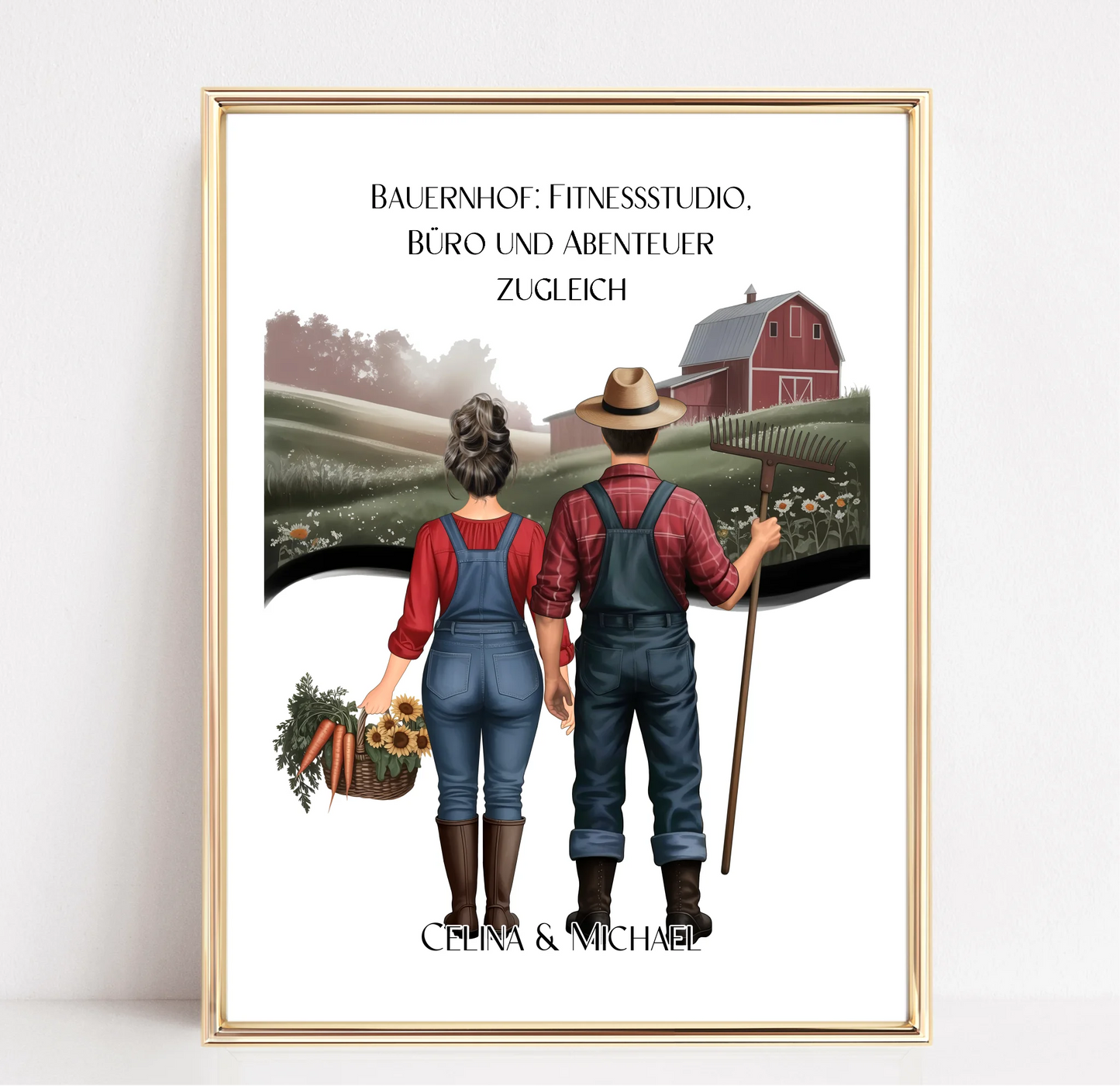 1-2 Landwirte (Frau & Mann) Poster