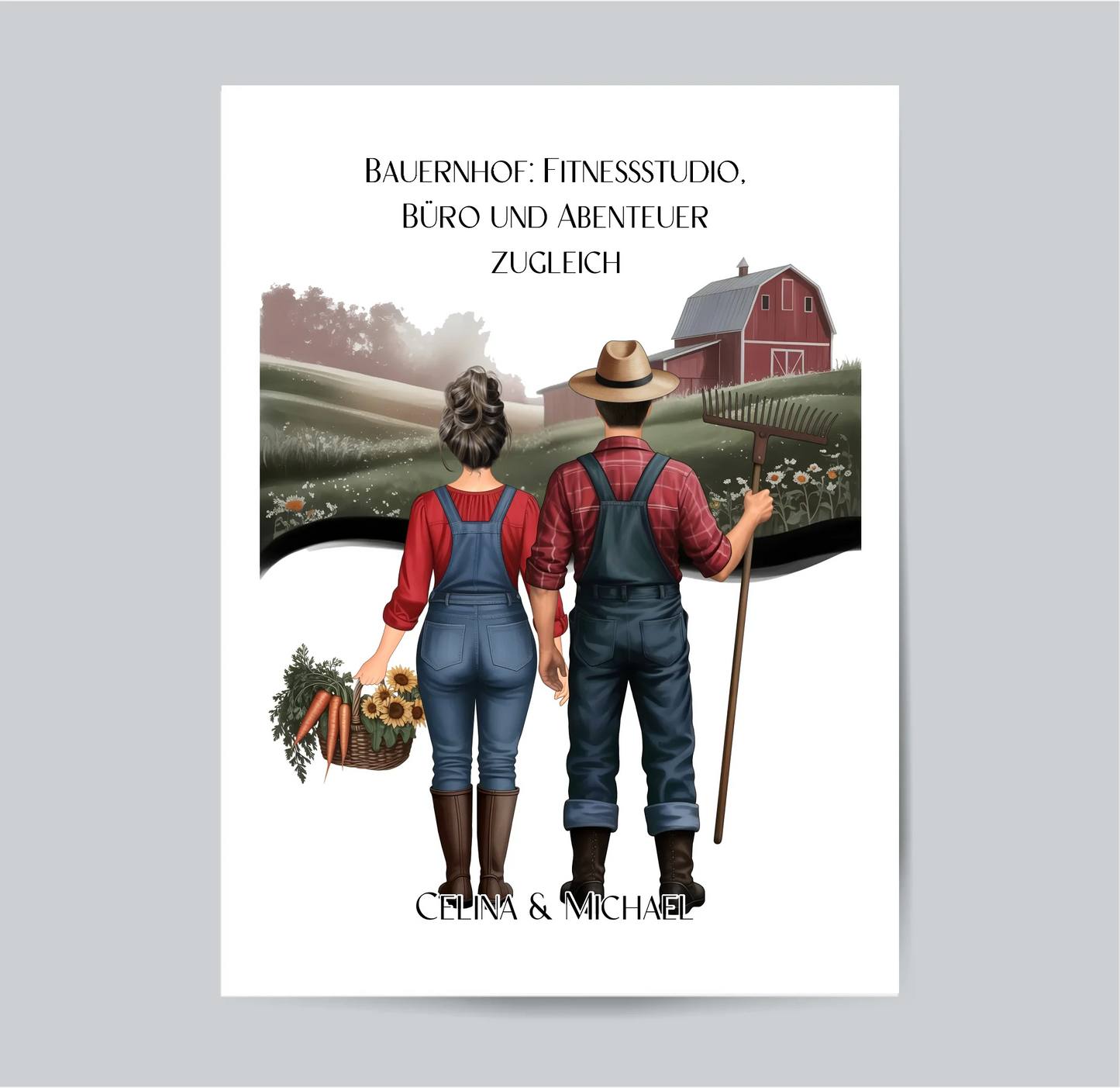 1-2 Landwirte (Frau & Mann) Poster