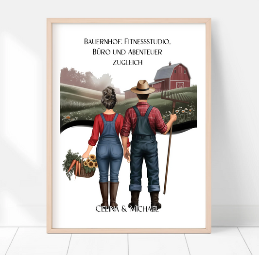 1-2 Landwirte (Frau & Mann) Poster