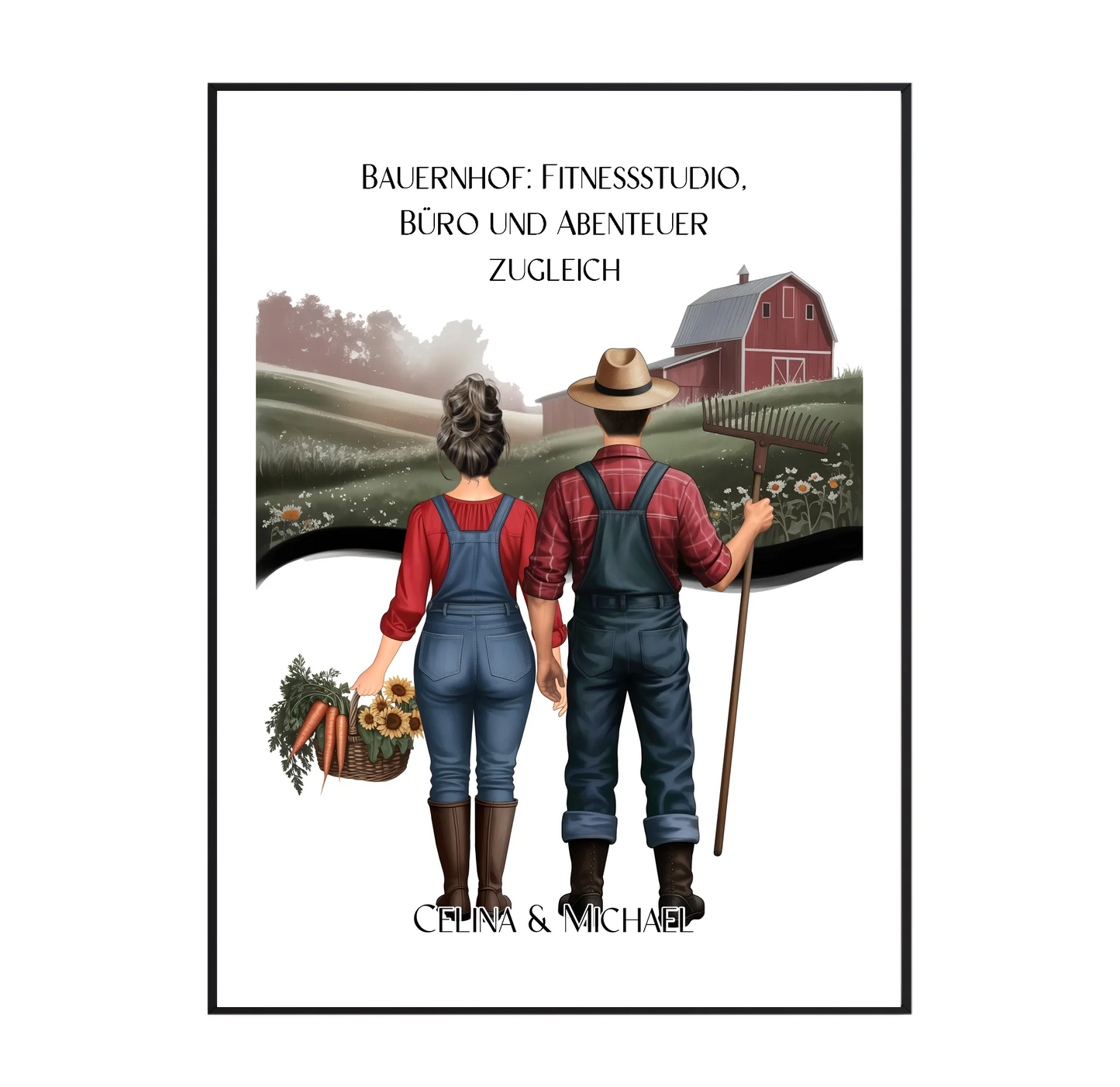 1-2 Landwirte (Frau & Mann) Poster