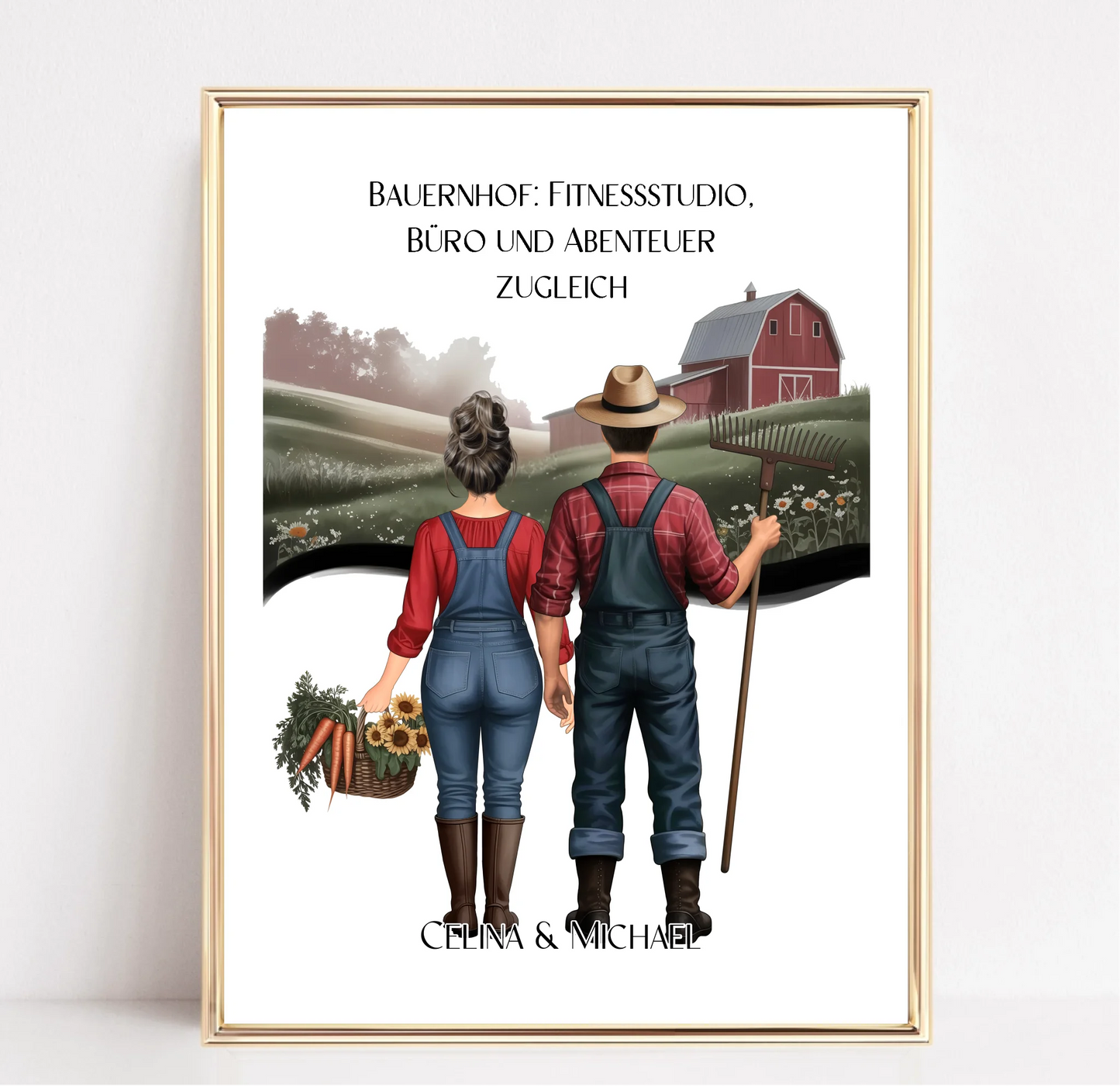 1-2 Landwirte (Frau & Mann) Poster