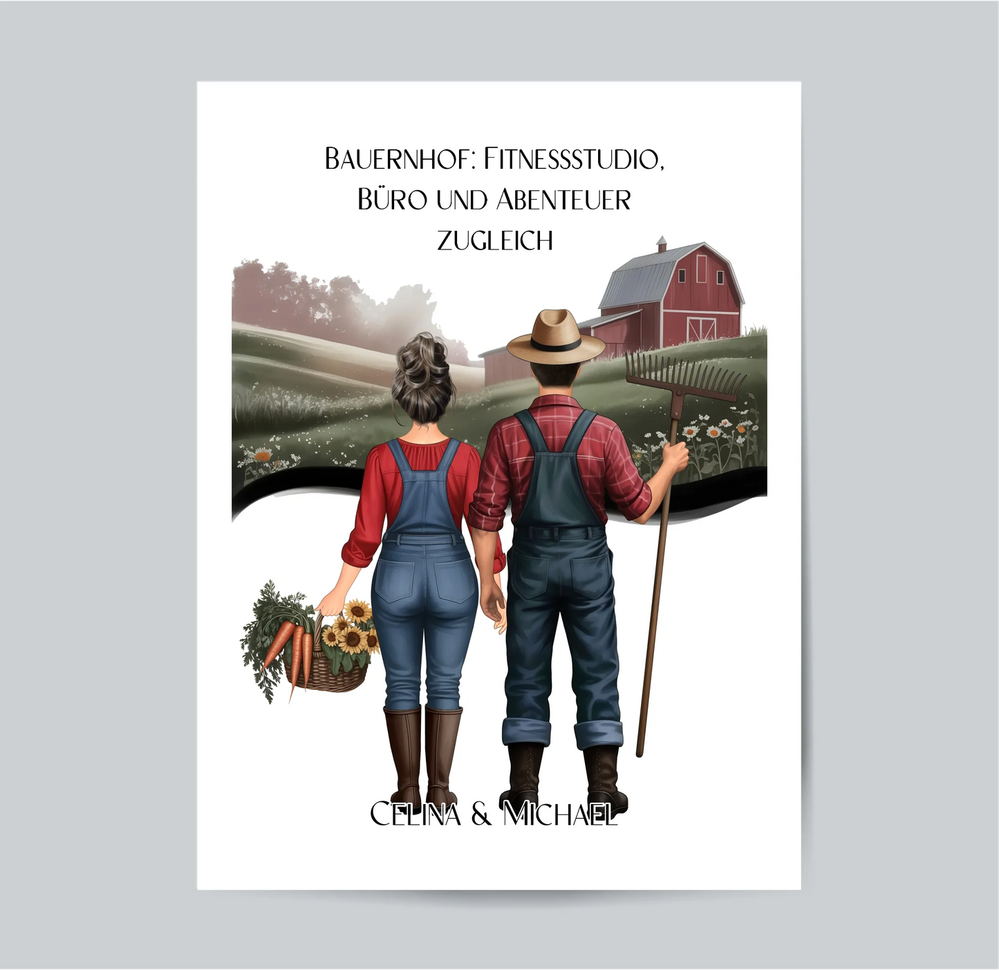 1-2 Landwirte (Frau & Mann) Poster