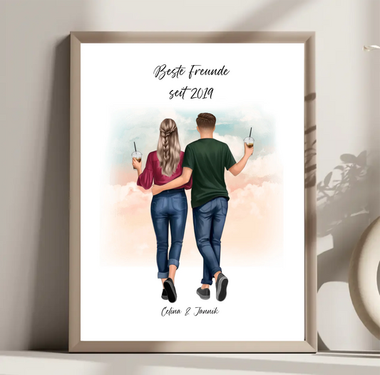 Beste Freundin & Bester Freund Poster