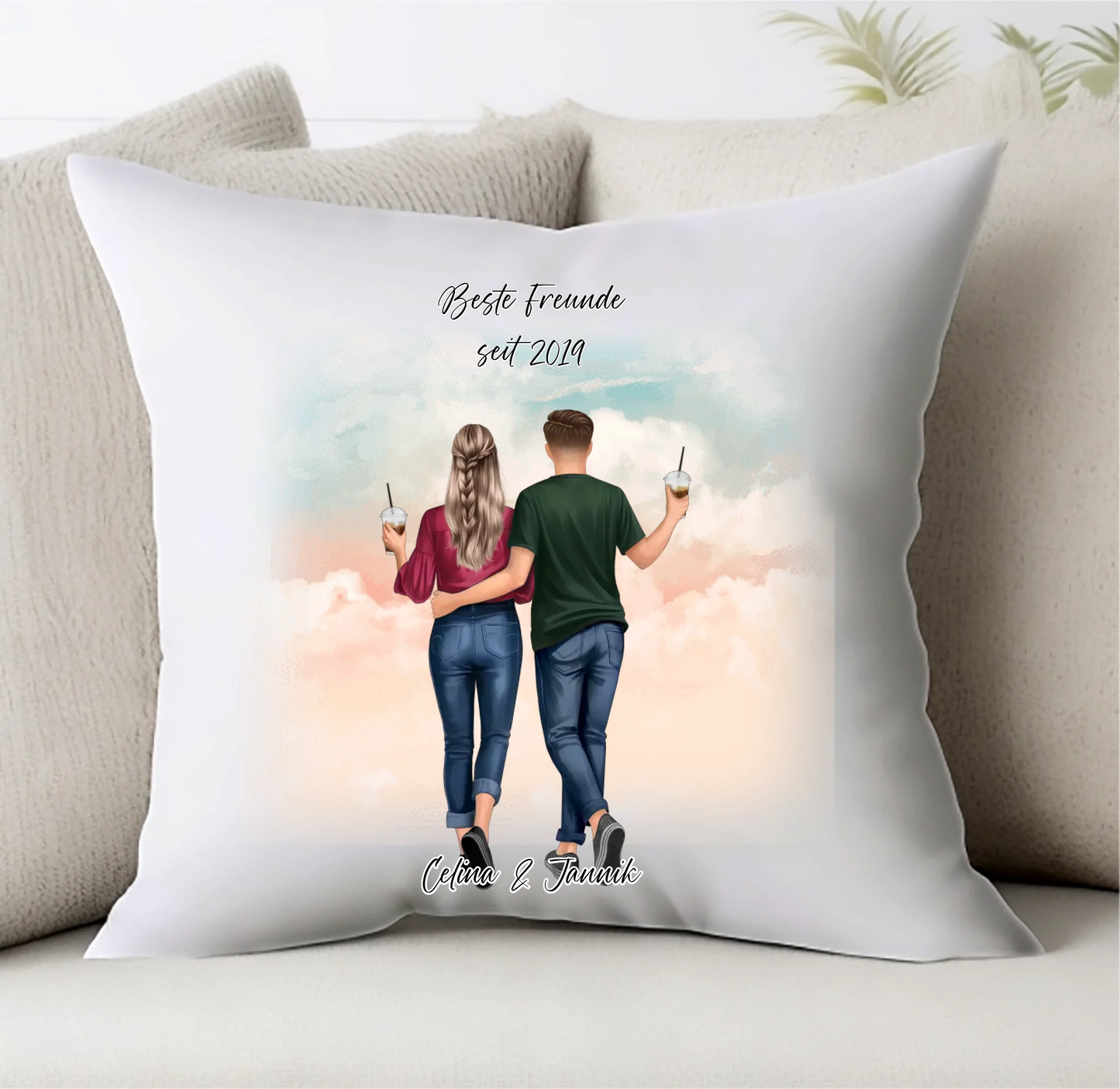Beste Freundin & Bester Freund Kissen