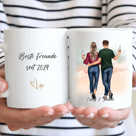 Beste Freundin & Bester Freund Tasse