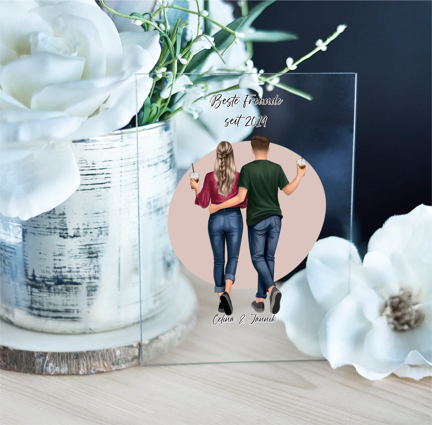 Beste Freundin & Bester Freund  Acrylschild