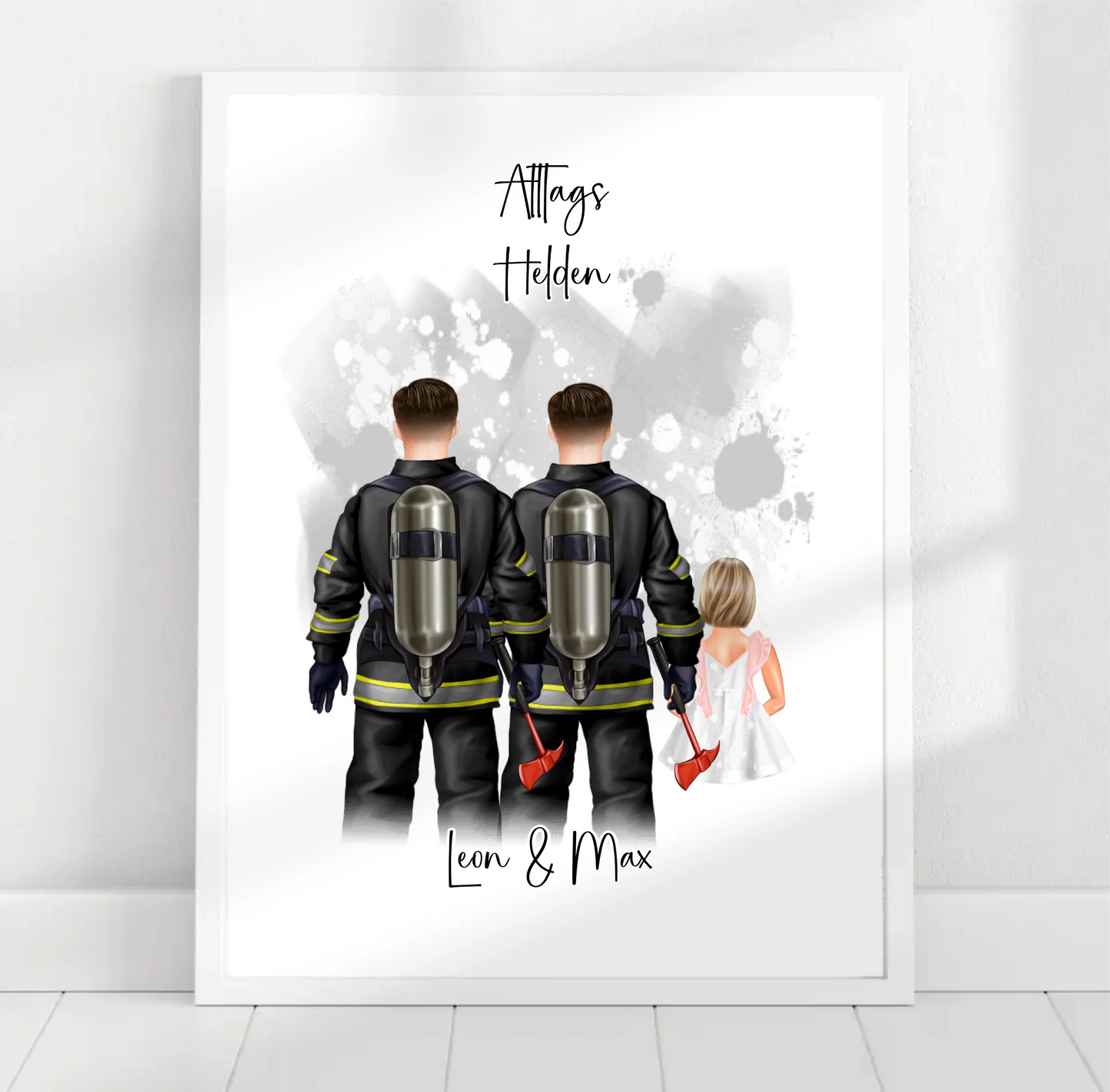 Feuerwehr & Kind Poster