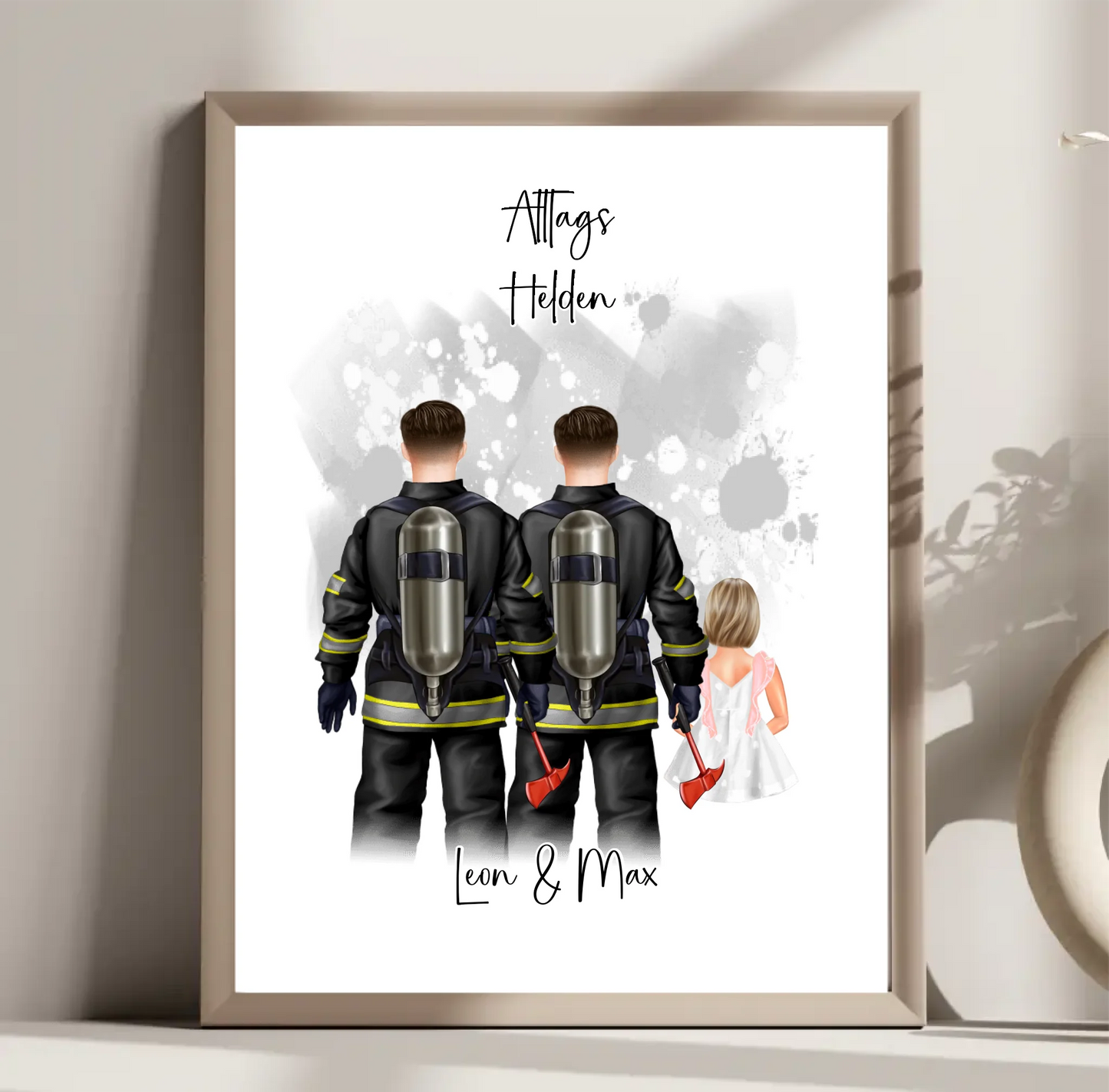 Feuerwehr & Kind Poster