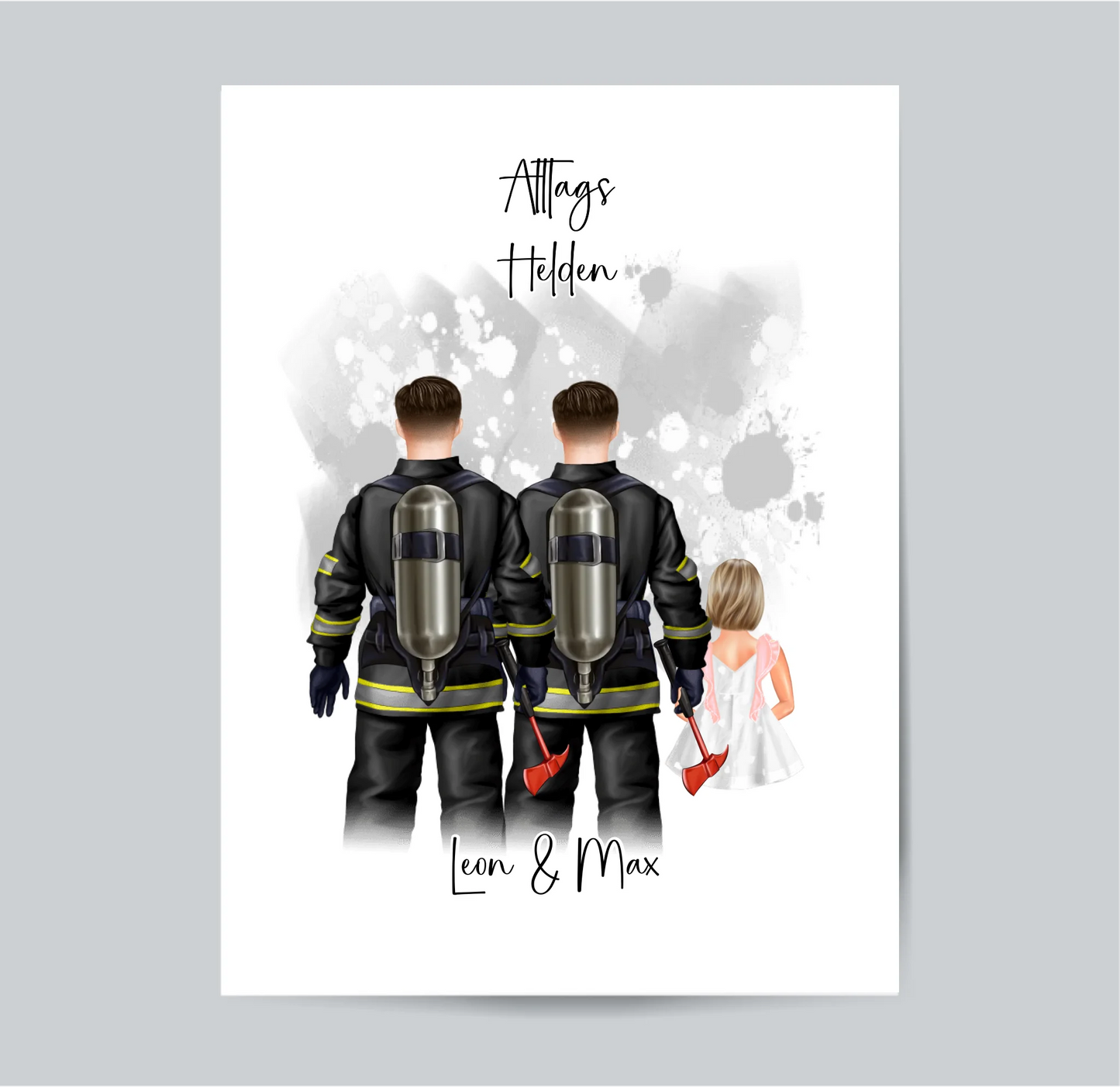 Feuerwehr & Kind Poster